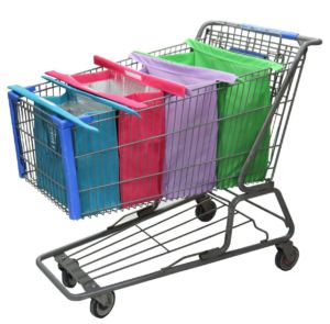 Reusable Shopping Cart Bags and Grocery Organizer 