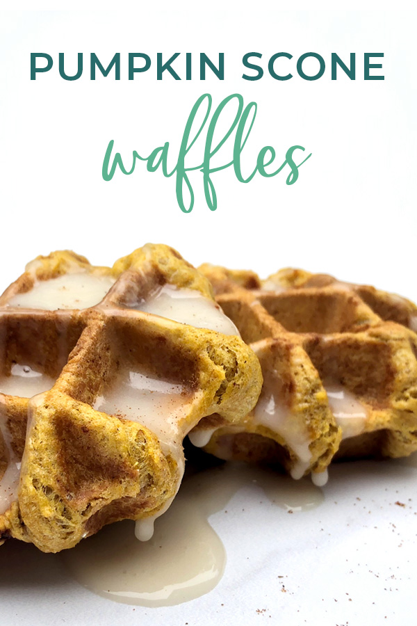 Pumpkin Spice Scone Waffles featured on The Waffle Project by A Taste for Living